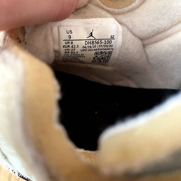 NIKE AIR JORDAN V 5 RETRO SP X OFF-WHITE SAIL MUSLIN FIRE RED BLACK SNEAKERS 9 - Picture 12 of 14